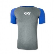 스포스피릿 21 컴프레션 투톤 반팔 언더셔츠 (라운드-블루)