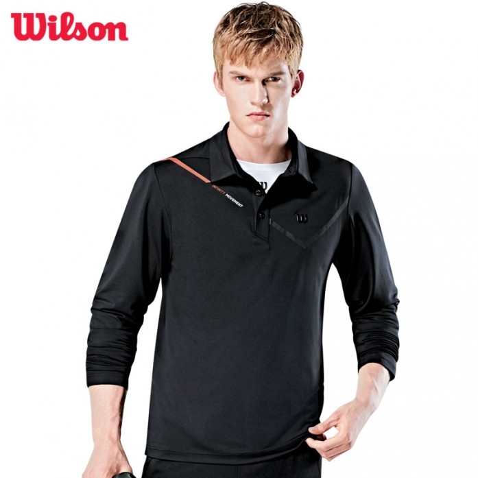 윌슨 남성 긴팔 카라티셔츠 4625 블랙 폴로티 단체복