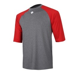 [데상트 베이스볼] SM221ZTL41 RED0 베이스볼 7부 언더셔츠