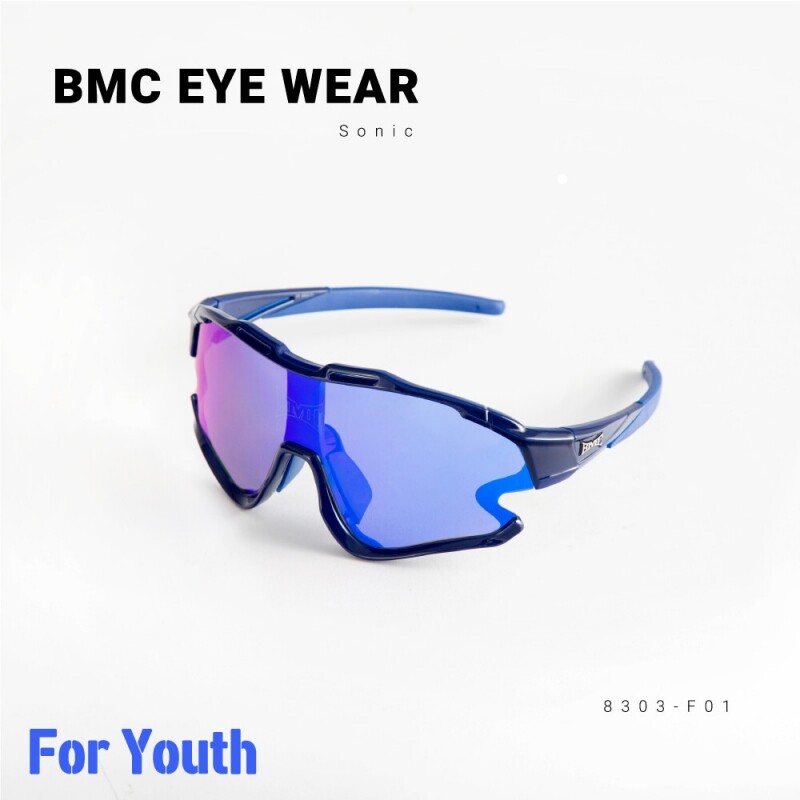 BMC 신형 유소년 고글 선글라스 프로소닉 8303-F01 블루프레임 [블루미러렌즈]