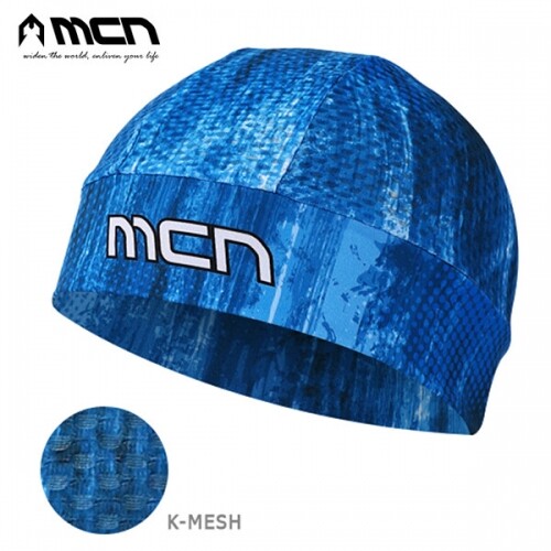 MCN K매쉬 스컬캡 블루샤워 자전거모자 헬멧이너캡