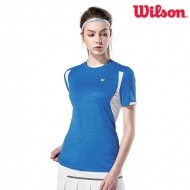 윌슨 여성 반팔티 2368 블루 라운드티 단체 테니스