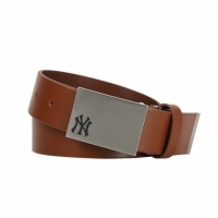 [1+1 이벤트] MLB 골프벨트 New York Yankees Solid Leather Golf Belt (Tan)