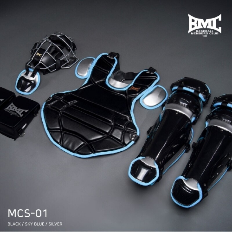 BMC 2024 프로 시리즈 MCS-01 포수장비세트 블랙/스카이블루/실버