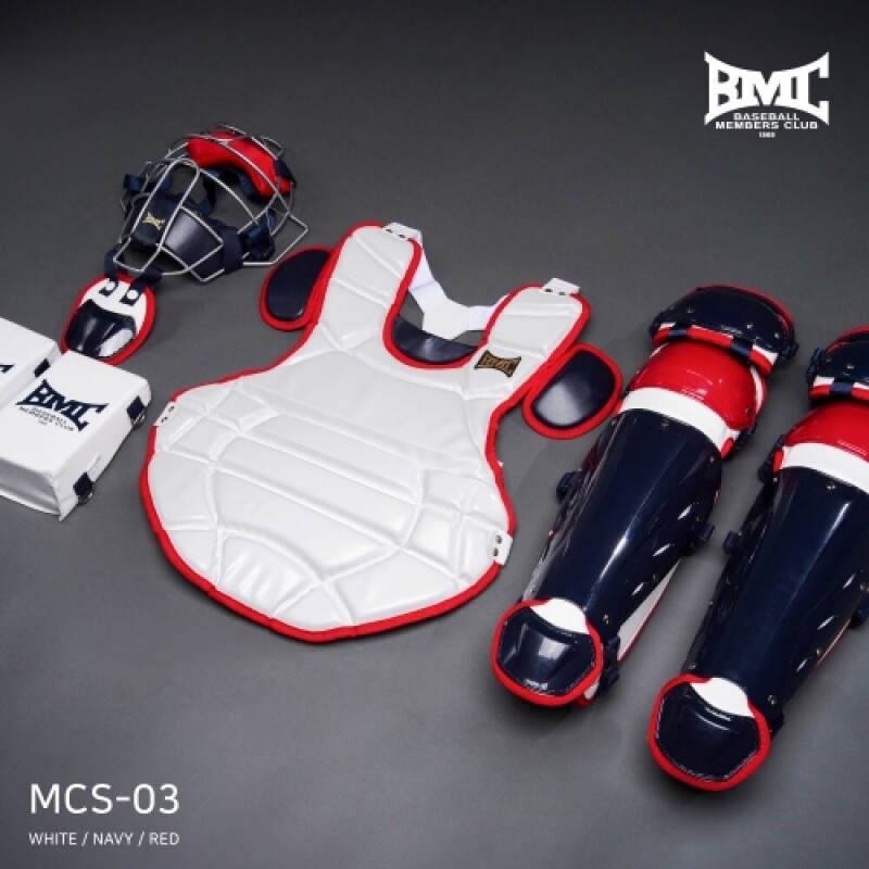 BMC 2024 프로 시리즈 MCS-03 포수장비세트 화이트/네이비/레드