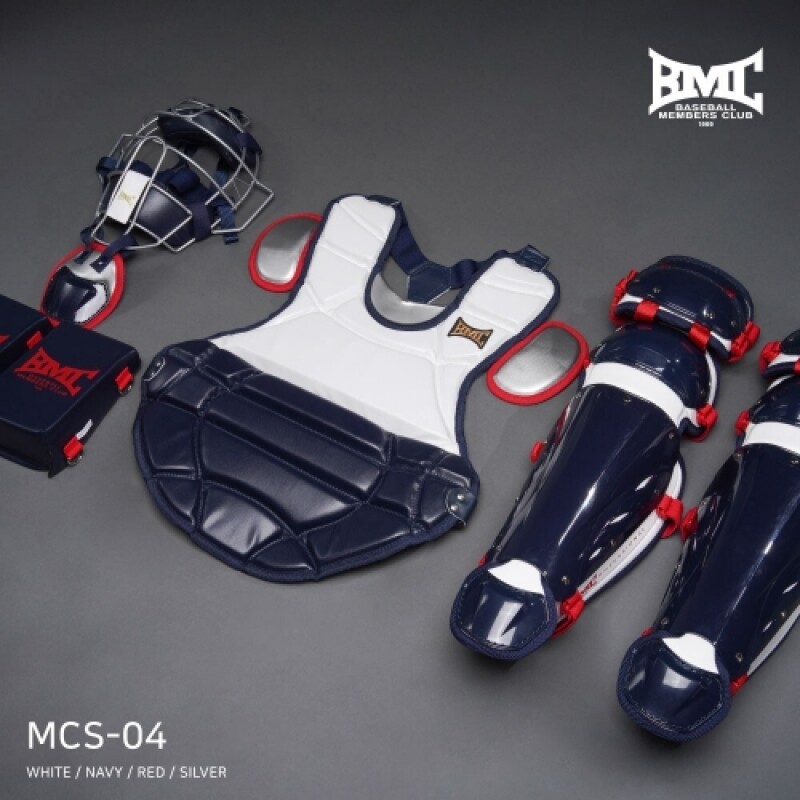 BMC 2024 프로 시리즈 MCS-04 포수장비세트 화이트/네이비/레드/실버