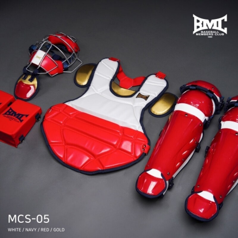 BMC 2024 프로 시리즈 MCS-05 포수장비세트 화이트/네이비/레드/골드